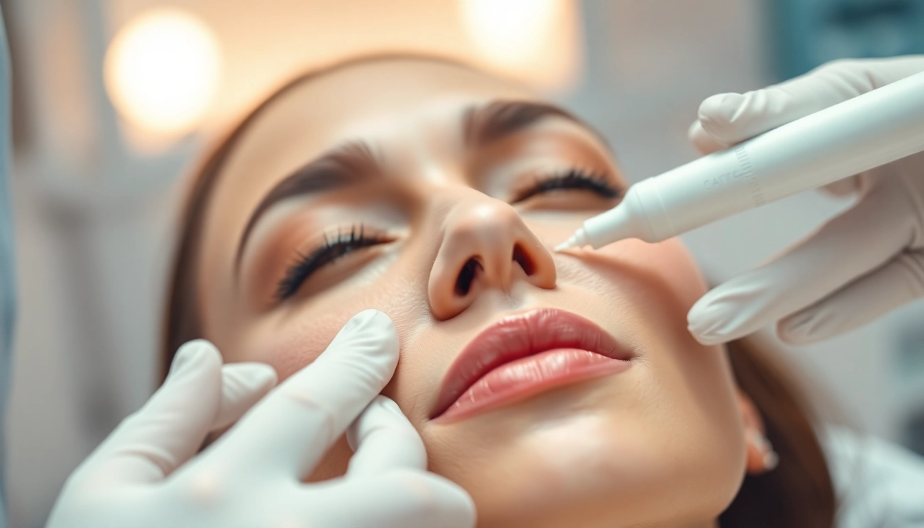 Receive a precise Botox Behandlung in a calm, professional environment, showcasing comfort and expertise.