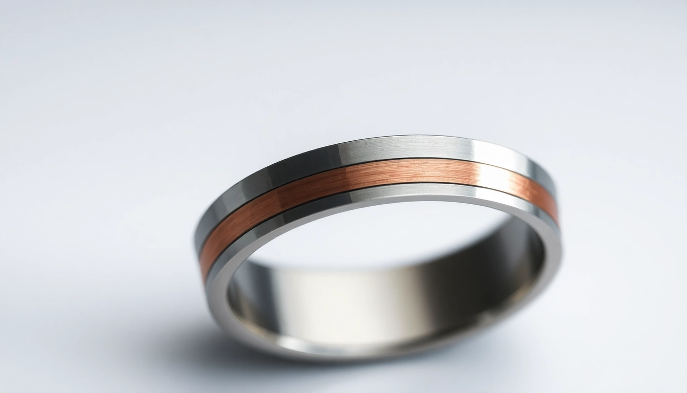 Visit https://ax88c.com/ to see a stunning titanium ring with copper inlay, highlighting premium craftsmanship and unique design details.