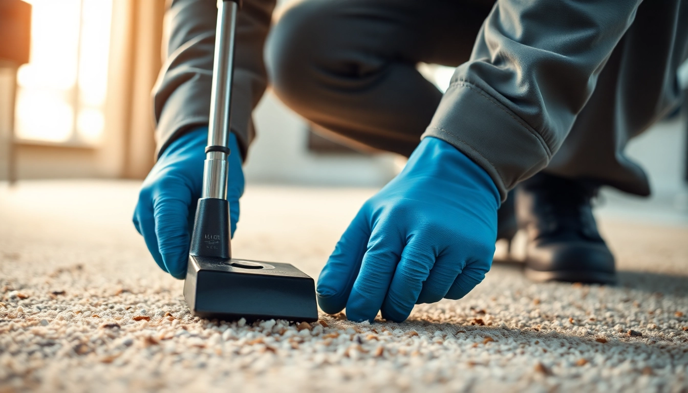 Professional technician performs vlooien bestrijden inspection in a home to prevent infestations effectively.