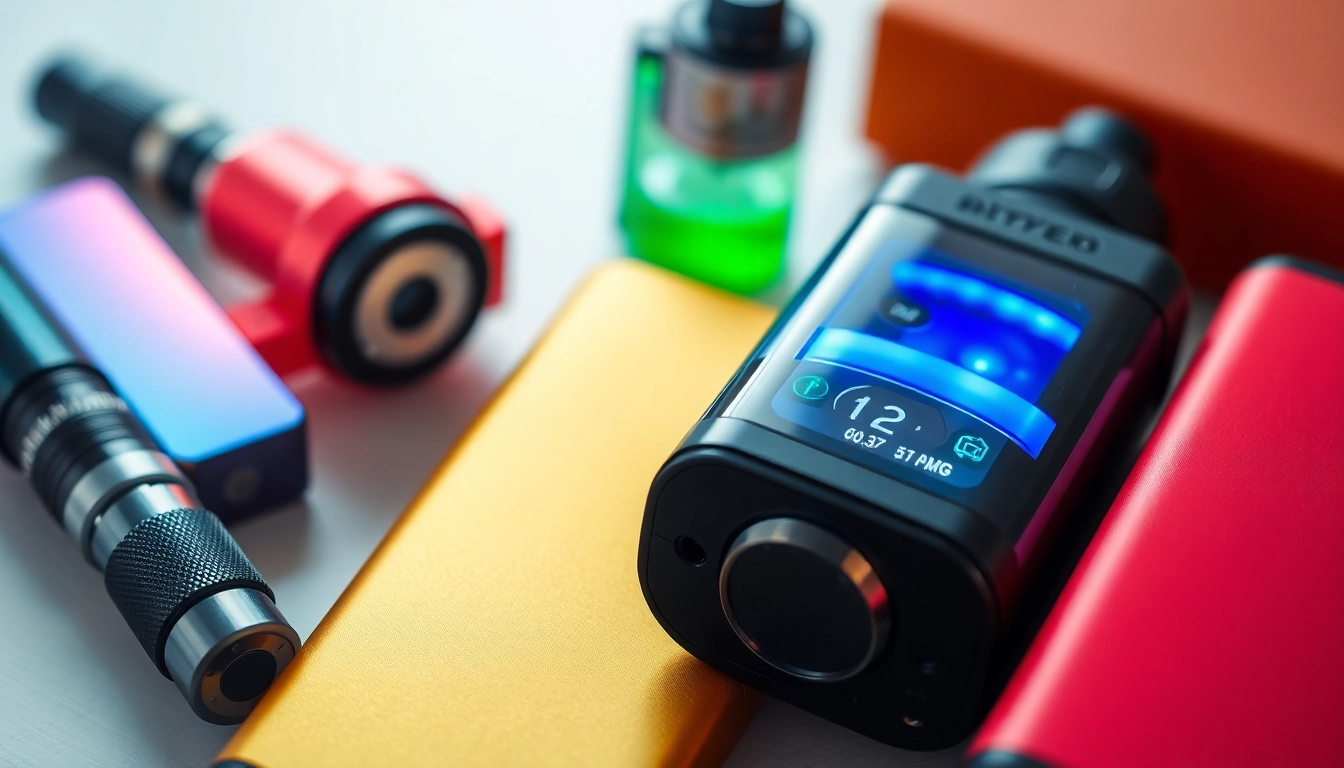 Modern E-cigi device with sleek design and vibrant colors for stylish vaping experience