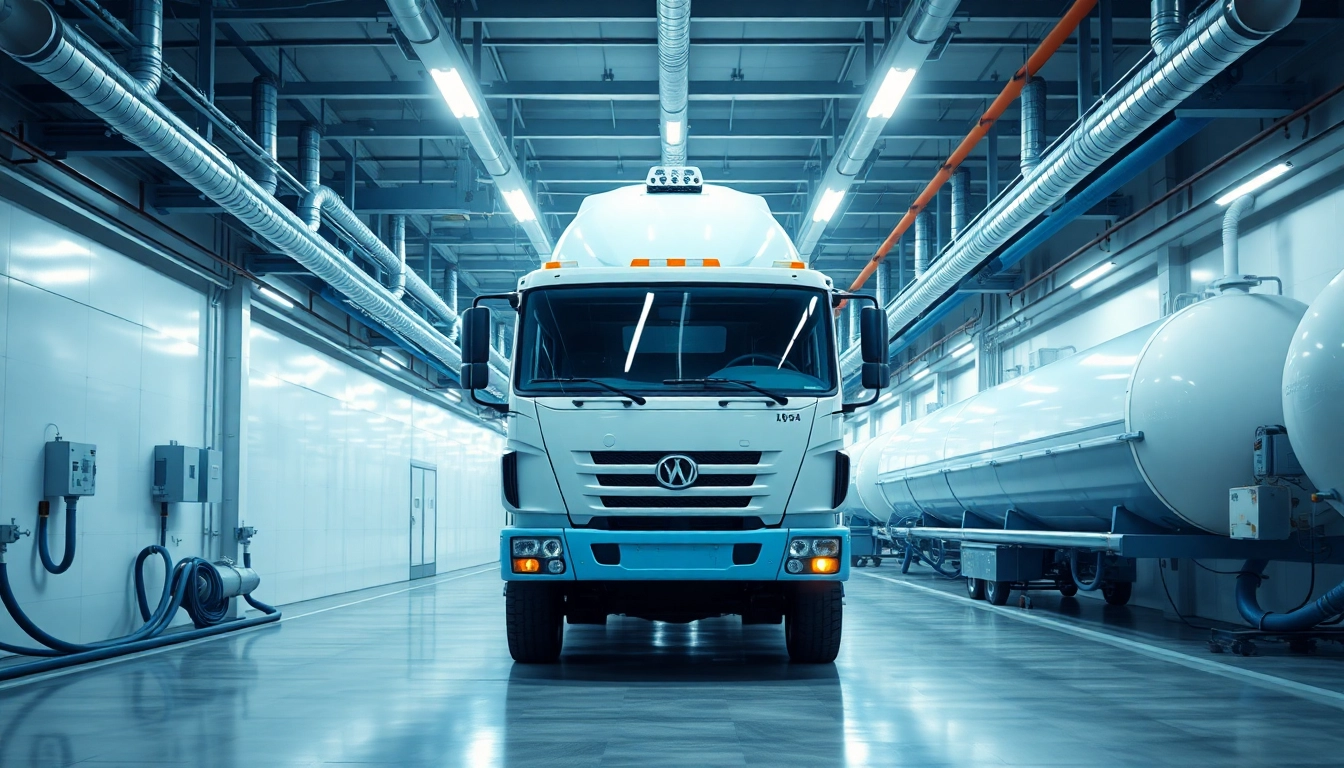 Efficient in action with a professional vacuum truck cleaning sewage systems