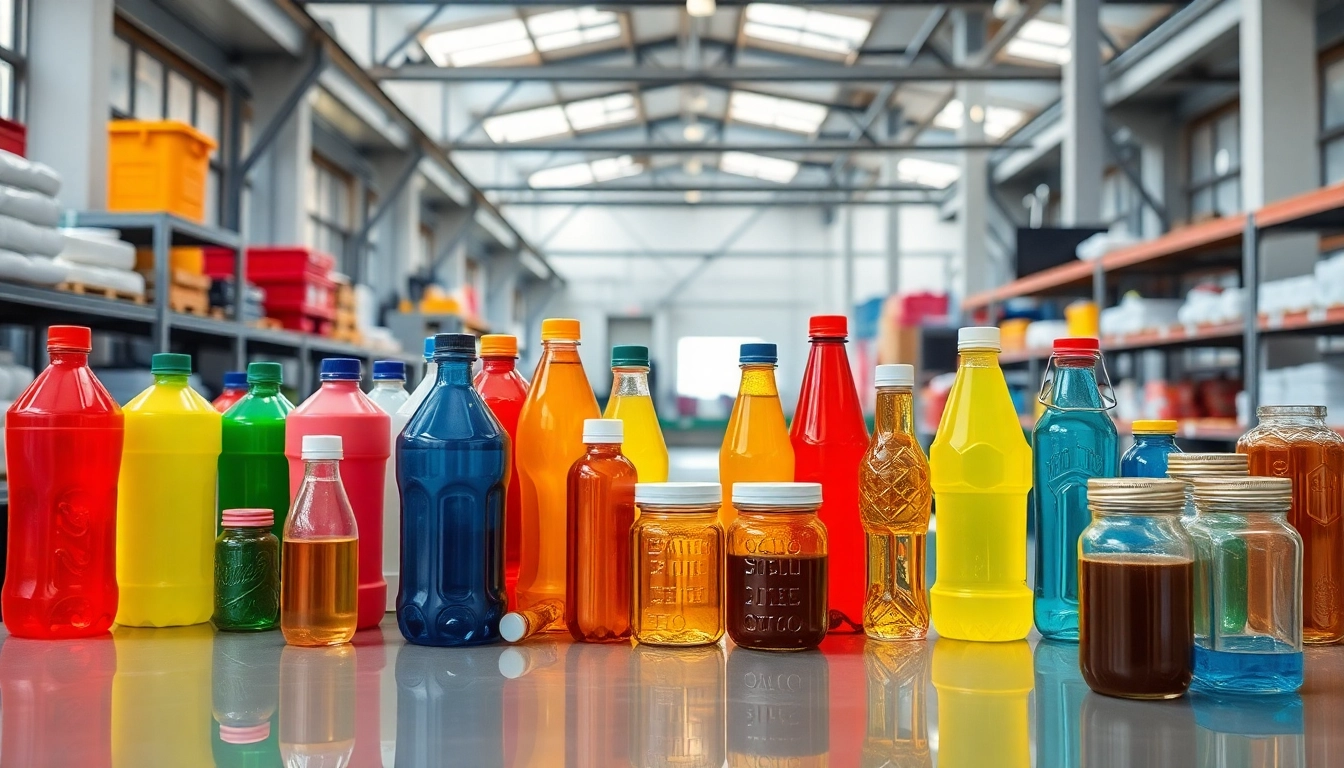 High-quality plastic sises and glass jars displayed for packaging and storage solutions for