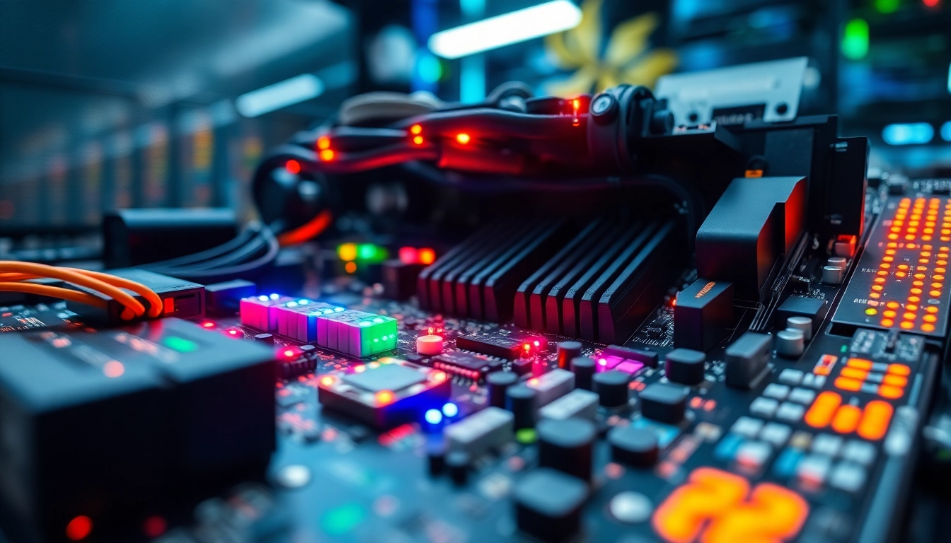 Componente server featuring advanced motherboard, CPU, RAM, and storage modules for enterprise use