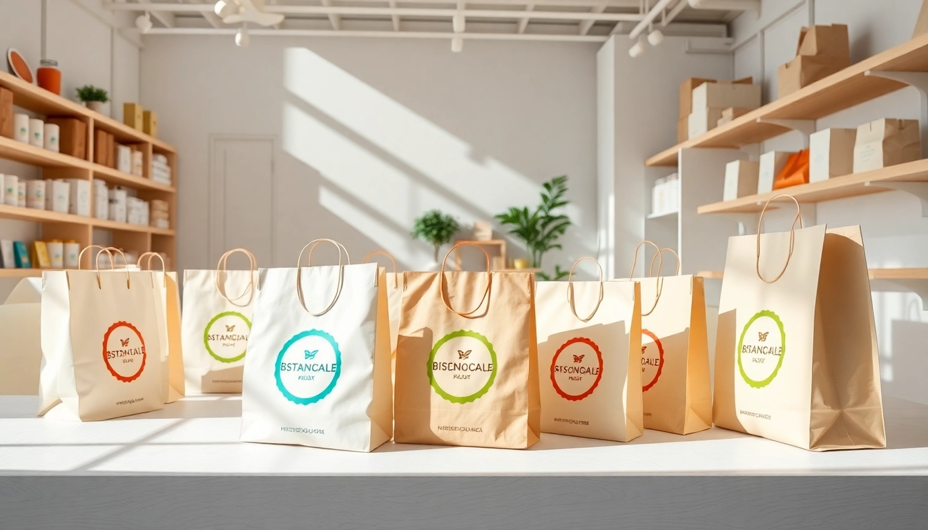 High-quality torba papierowa in eco-friendly packaging display, emphasizing natural textures