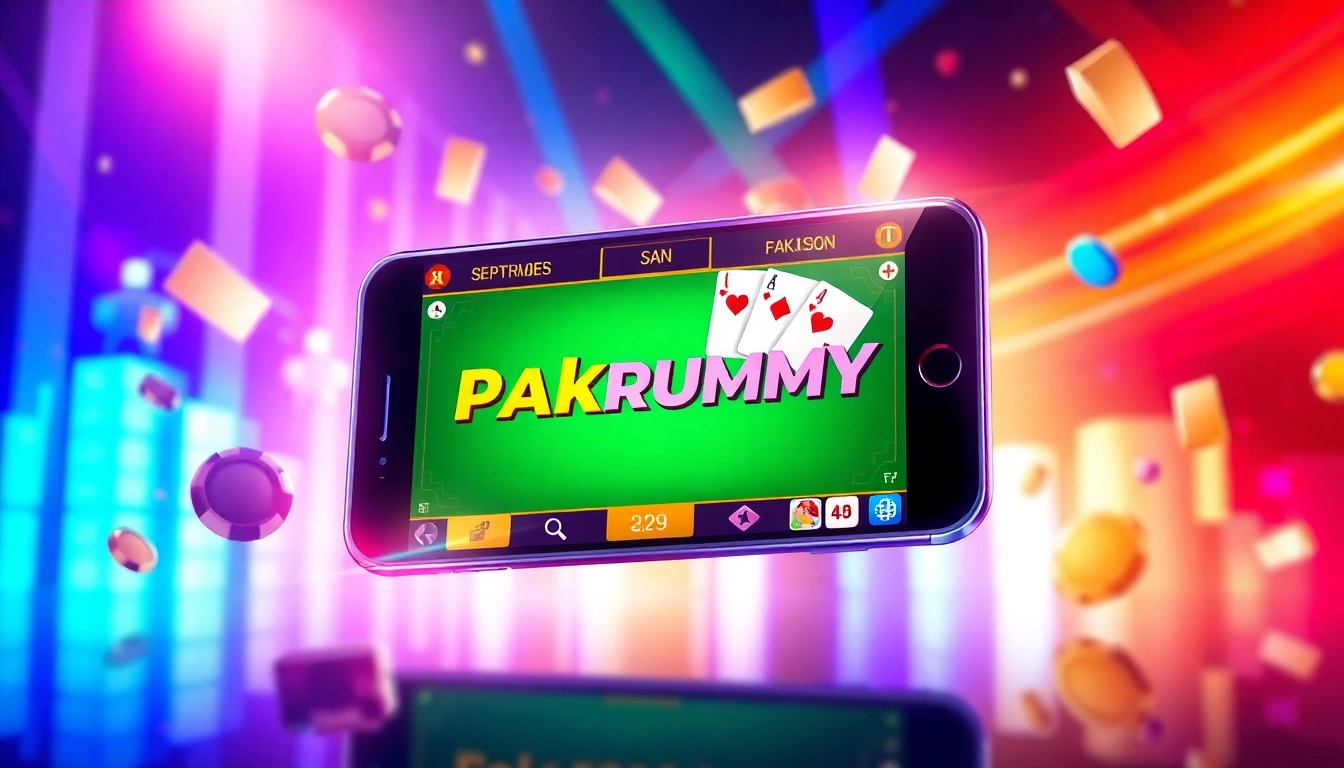 Pakrummy gaming platform featuring engaging card games on a mobile device for real money